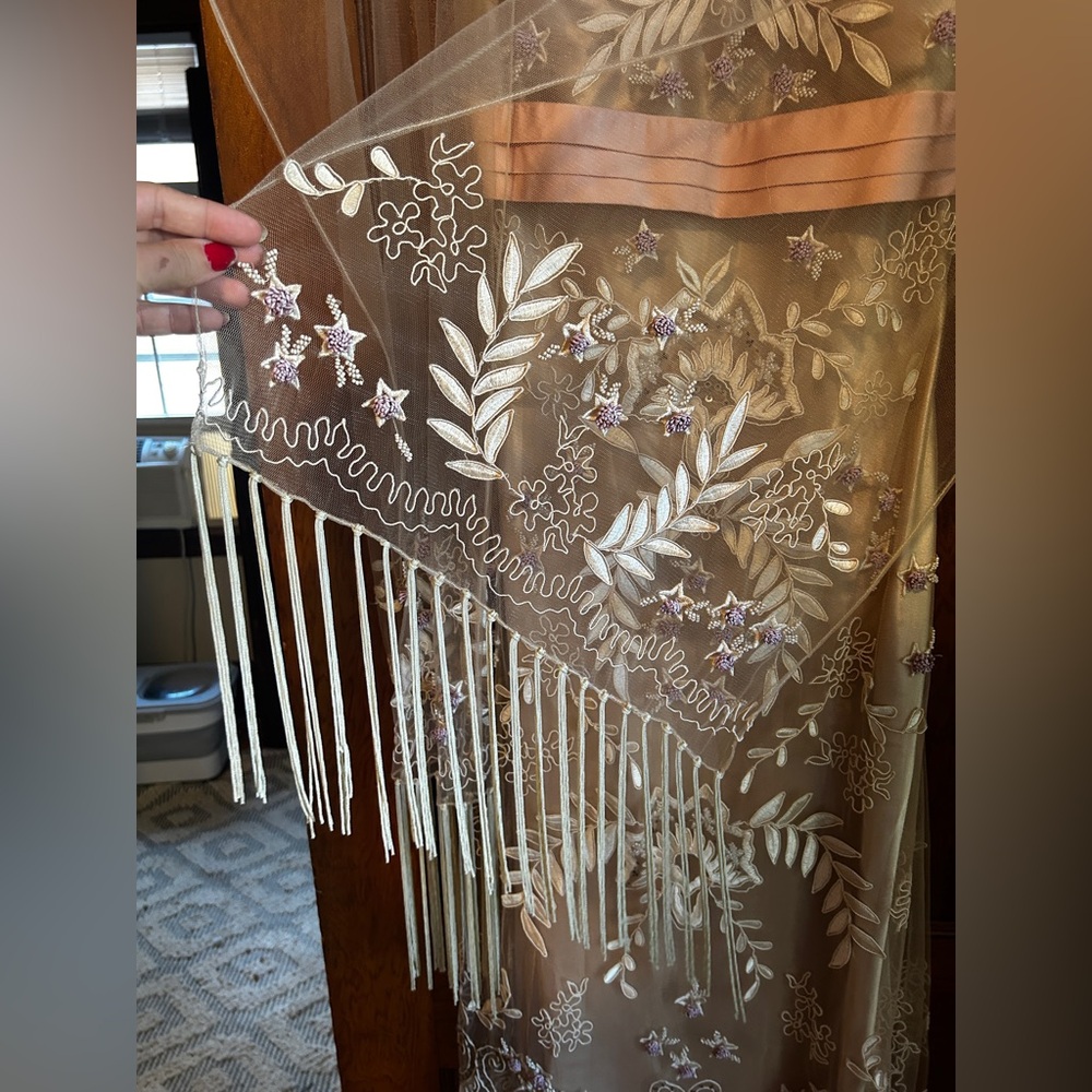 Vintage Sue Wong Designer Gown with scarf - Picture 5 of 10